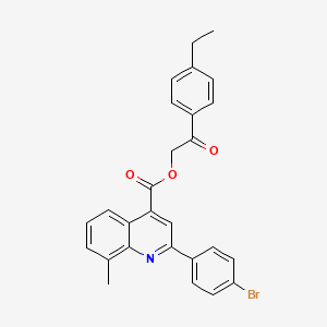 2-(4-Ethylphenyl)-2-oxoethyl 2-(4-bromophenyl)-8-methylquinoline-4-carboxylate