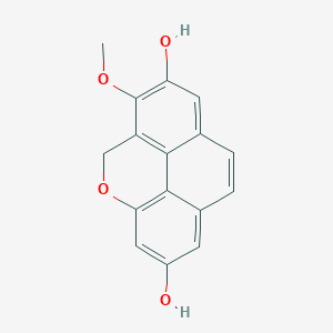 molecular formula C16H12O4 B1204552 6-Methoxy-5H-4-oxa-pyrene-2,7-diol 