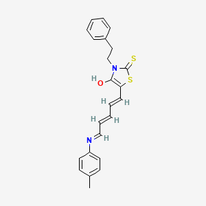 (5Z)-5-{(2E,4E)-5-[(4-methylphenyl)amino]penta-2,4-dien-1-ylidene}-3-(2-phenylethyl)-2-thioxo-1,3-thiazolidin-4-one