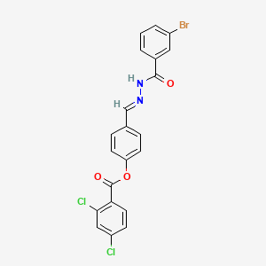 4-[(E)-{2-[(3-bromophenyl)carbonyl]hydrazinylidene}methyl]phenyl 2,4-dichlorobenzoate