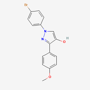 molecular formula C16H13BrN2O2 B12045666 1-(4-Bromophenyl)-3-(4-methoxyphenyl)-1H-pyrazol-4-ol 