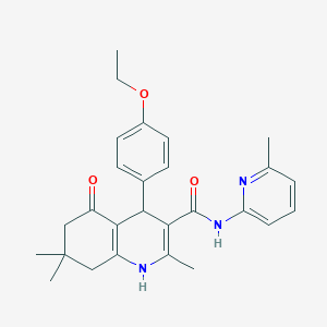 4-(4-Ethoxyphenyl)-2,7,7-trimethyl-N-(6-methylpyridin-2-yl)-5-oxo-1,4,5,6,7,8-hexahydroquinoline-3-carboxamide