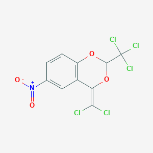 4H-1,3-Benzodioxin, 4-(dichloromethylene)-6-nitro-2-(trichloromethyl)-