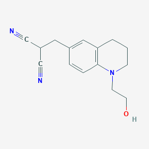 molecular formula C15H17N3O B12045874 6-(2,2-Dicyanovinyl)-N-(2-hydroxyethyl)-1,2,3,4-tetrahydroquinoline 