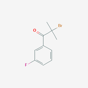 molecular formula C10H10BrFO B12045882 2-Bromo-1-(3-fluorophenyl)-2-methylpropan-1-one 