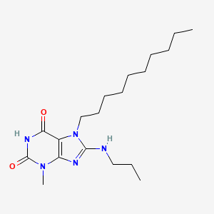 7-Decyl-3-methyl-8-(propylamino)-3,7-dihydro-1H-purine-2,6-dione