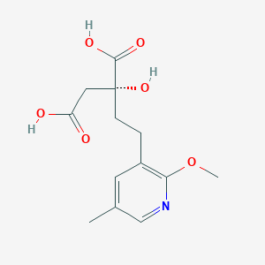 molecular formula C13H17NO6 B12045909 (2R)-2-hydroxy-2-[2-(2-methoxy-5-methylpyridin-3-yl)ethyl]butanedioic acid 