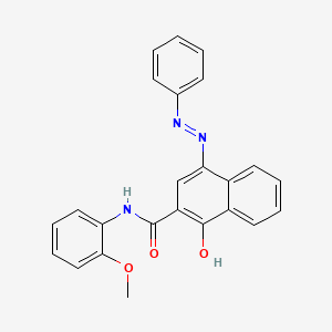 molecular formula C24H19N3O3 B12045928 1-Hydroxy-N-(2-methoxyphenyl)-4-(phenyldiazenyl)-2-naphthamide 