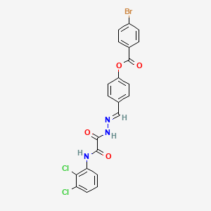 4-(2-((2,3-Dichloroanilino)(oxo)acetyl)carbohydrazonoyl)phenyl 4-bromobenzoate