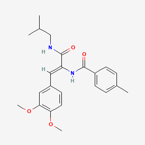 N-[(Z)-1-(3,4-dimethoxyphenyl)-3-(2-methylpropylamino)-3-oxoprop-1-en-2-yl]-4-methylbenzamide