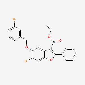 Ethyl 6-bromo-5-[(3-bromobenzyl)oxy]-2-phenyl-1-benzofuran-3-carboxylate