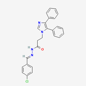 N'-[(E)-(4-chlorophenyl)methylidene]-3-(4,5-diphenyl-1H-imidazol-1-yl)propanehydrazide