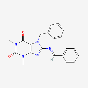 7-Benzyl-8-(benzylideneamino)-1,3-dimethyl-3,7-dihydro-1H-purine-2,6-dione