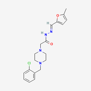 2-[4-(2-chlorobenzyl)piperazin-1-yl]-N'-[(E)-(5-methylfuran-2-yl)methylidene]acetohydrazide