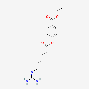 molecular formula C16H23N3O4 B1204611 加贝沙星 CAS No. 39492-01-8