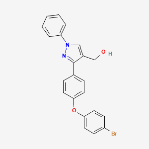 molecular formula C22H17BrN2O2 B12046112 (3-(4-(4-Bromophenoxy)phenyl)-1-phenyl-1H-pyrazol-4-yl)methanol 