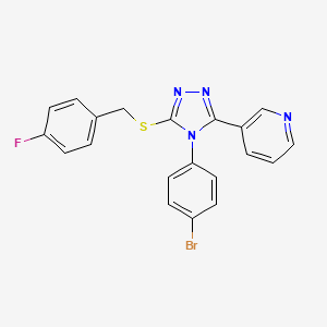 3-(4-(4-Bromophenyl)-5-((4-fluorobenzyl)thio)-4H-1,2,4-triazol-3-yl)pyridine