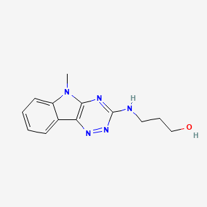 B1204628 3-((5-Methyl-5H-as-triazino(5,6-b)indol-3-yl)amino)-1-propanol CAS No. 4046-86-0