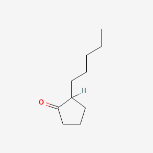 molecular formula C10H18O B1204629 2-戊基环戊酮 CAS No. 4819-67-4