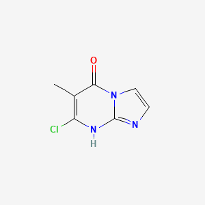 molecular formula C7H6ClN3O B12046357 7-Chloro-6-methylimidazo[1,2-a]pyrimidin-5(1H)-one, AldrichCPR 