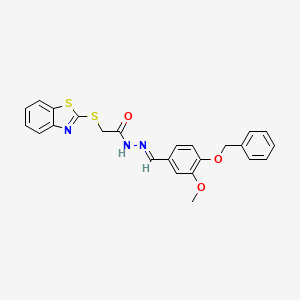 2-(1,3-benzothiazol-2-ylsulfanyl)-N'-{(E)-[4-(benzyloxy)-3-methoxyphenyl]methylidene}acetohydrazide