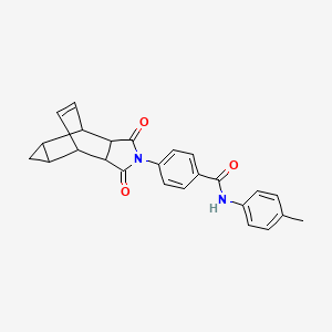 4-(1,3-dioxooctahydro-4,6-ethenocyclopropa[f]isoindol-2(1H)-yl)-N-(4-methylphenyl)benzamide