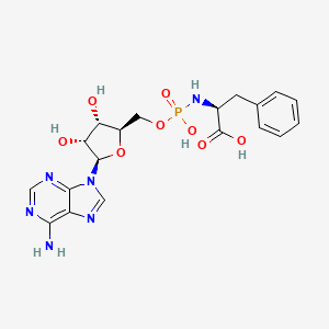 molecular formula C19H23N6O8P B1204661 N-腺苷酰-L-苯丙氨酸 