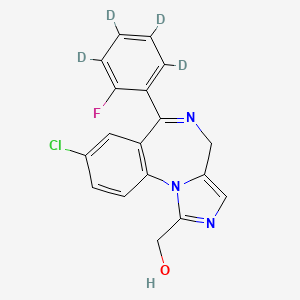 molecular formula C18H13ClFN3O B12046627 1'-Hydroxymidazolam-d4 