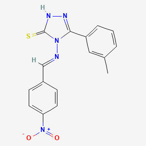 4-((4-Nitrobenzylidene)amino)-5-(m-tolyl)-4H-1,2,4-triazole-3-thiol