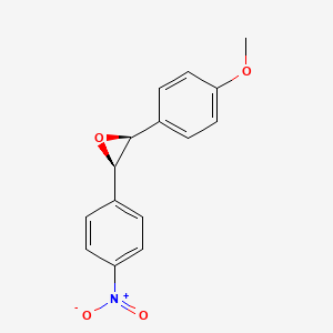 molecular formula C15H13NO4 B1204676 trans-4-Methoxy-4'-nitrostilbene oxide CAS No. 14985-27-4