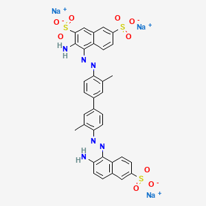 molecular formula C34H28N6O9S3 B1204678 Vital red CAS No. 574-65-2