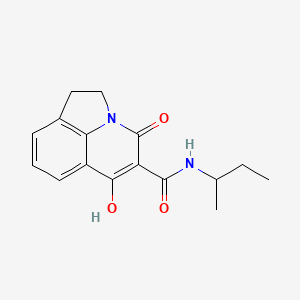 molecular formula C16H18N2O3 B12046802 N-(Sec-BU)-6-HO-4-oxo-1,2-dihydro-4H-pyrrolo(3,2,1-IJ)quinoline-5-carboxamide 