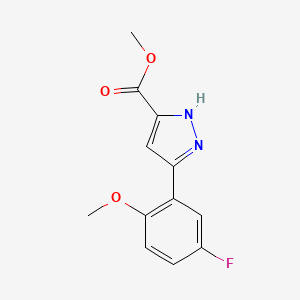 Methyl 3-(5-fluoro-2-methoxyphenyl)-1H-pyrazole-5-carboxylate