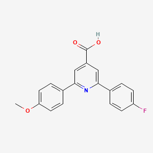 2-(4-Fluorophenyl)-6-(4-methoxyphenyl)pyridine-4-carboxylic acid