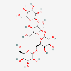 molecular formula C24H42O21 B1204686 3F-alpha-D-Galactosylraffinose CAS No. 546-35-0