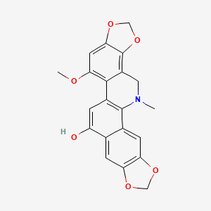 molecular formula C21H17NO6 B1204688 12-Hydroxydihydrochelirubine CAS No. 131984-77-5