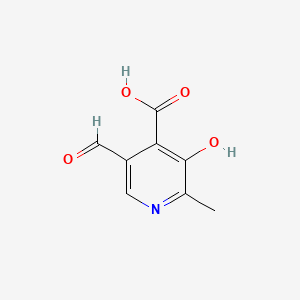 molecular formula C8H7NO4 B1204689 5-Formyl-3-hydroxy-2-methylpyridine-4-carboxylic acid CAS No. 7442-76-4
