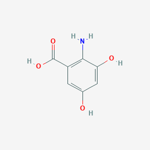 molecular formula C7H7NO4 B1204697 3,5-Dihydroxyanthranilic acid CAS No. 32484-69-8