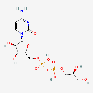molecular formula C12H21N3O13P2 B1204698 [Cytidine-5'-phosphate] glycerylphosphoric acid ester 