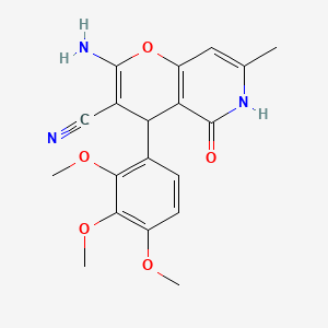 2-amino-7-methyl-5-oxo-4-(2,3,4-trimethoxyphenyl)-5,6-dihydro-4H-pyrano[3,2-c]pyridine-3-carbonitrile