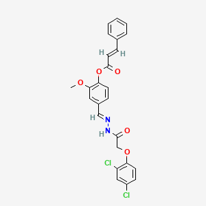 [4-[(E)-[[2-(2,4-dichlorophenoxy)acetyl]hydrazinylidene]methyl]-2-methoxyphenyl] (E)-3-phenylprop-2-enoate