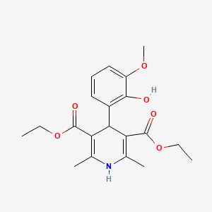 Diethyl 4-(2-HO-3-methoxy-PH)-2,6-dimethyl-1,4-dihydro-3,5-pyridinedicarboxylate