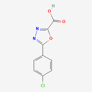 molecular formula C9H5ClN2O3 B12047373 5-(4-chlorophenyl)-1,3,4-oxadiazole-2-carboxylic Acid 