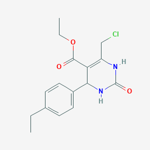 molecular formula C16H19ClN2O3 B12047477 Ethyl 6-(chloromethyl)-4-(4-ethylphenyl)-2-oxo-1,2,3,4-tetrahydropyrimidine-5-carboxylate 