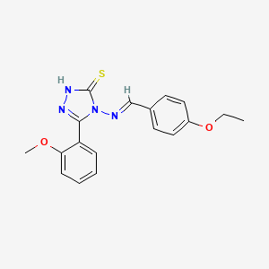 4-((4-Ethoxybenzylidene)amino)-5-(2-methoxyphenyl)-4H-1,2,4-triazole-3-thiol