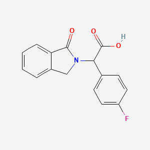 molecular formula C16H12FNO3 B12047566 2-(4-Fluorophenyl)-2-(1-oxoisoindolin-2-YL)acetic acid CAS No. 901735-68-0