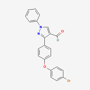 3-(4-(4-Bromophenoxy)phenyl)-1-phenyl-1H-pyrazole-4-carbaldehyde