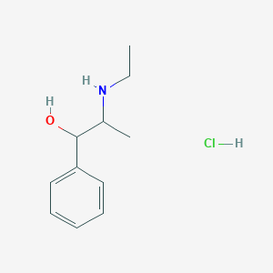 molecular formula C11H18ClNO B12047696 2-(Ethylamino)-1-phenylpropan-1-OL hydrochloride CAS No. 63401-08-1