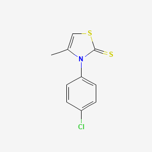 molecular formula C10H8ClNS2 B12047746 3-(4-chlorophenyl)-4-methyl-1,3-thiazole-2(3H)-thione CAS No. 33682-68-7