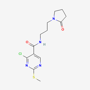 4-Chloro-2-(methylthio)-N-[3-(2-oxo-1-pyrrolidinyl)propyl]-5-pyrimidinecarboxamide